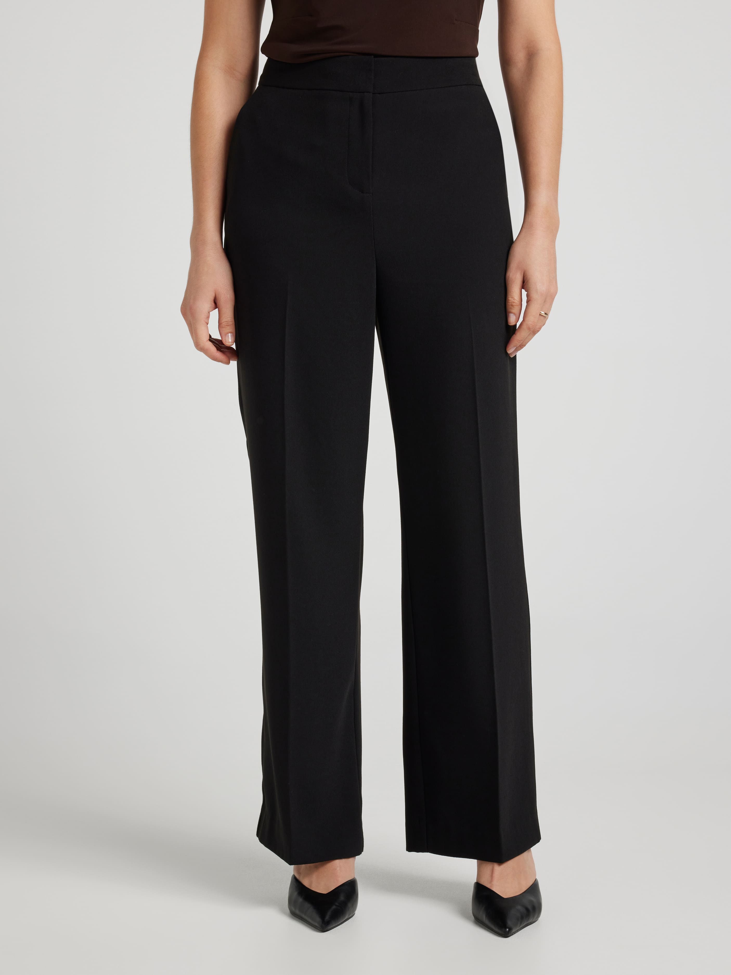 Elegant Crepe Wide Leg Pant