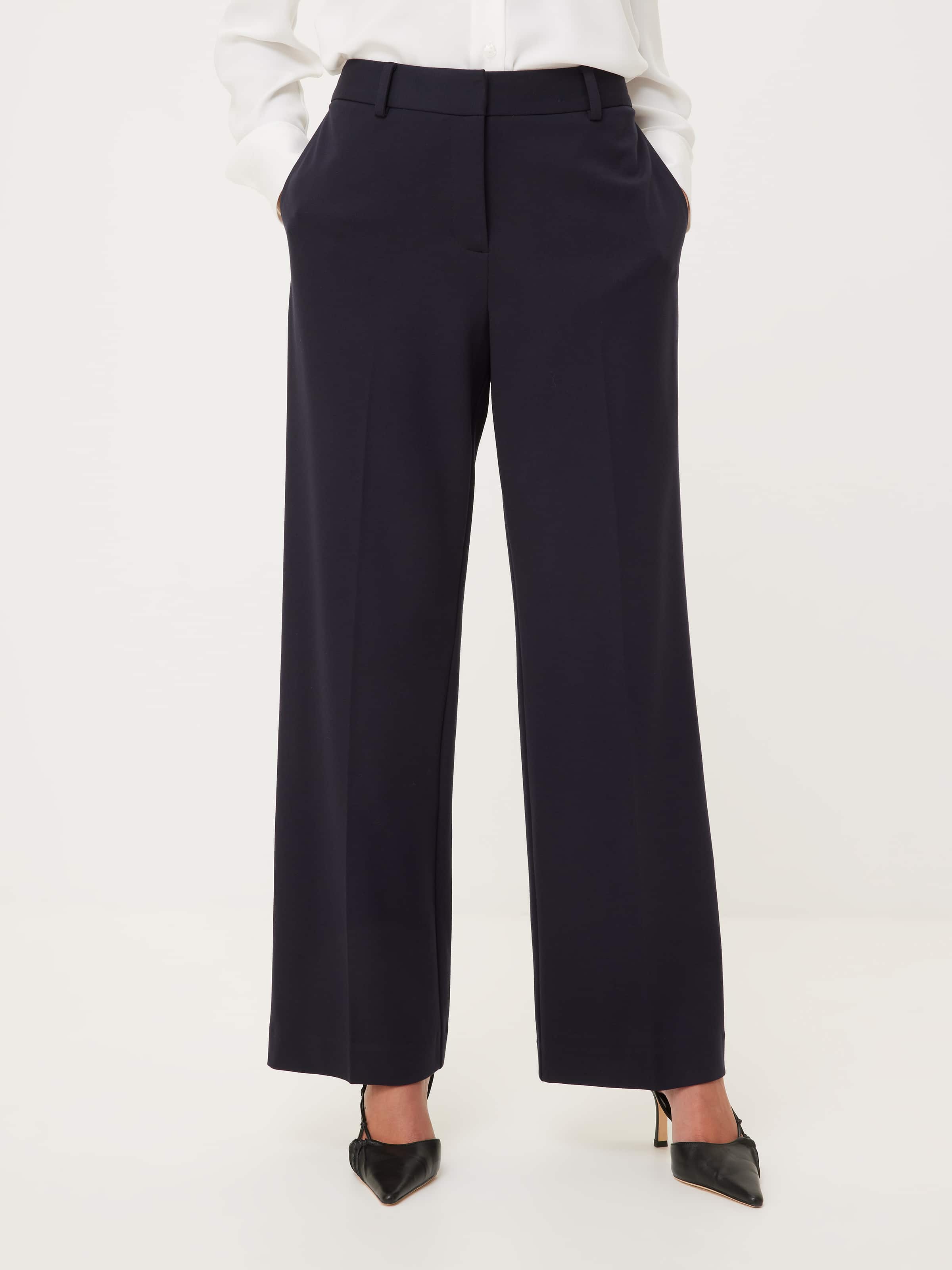 Lana Wide Leg Petite Ponte Pant