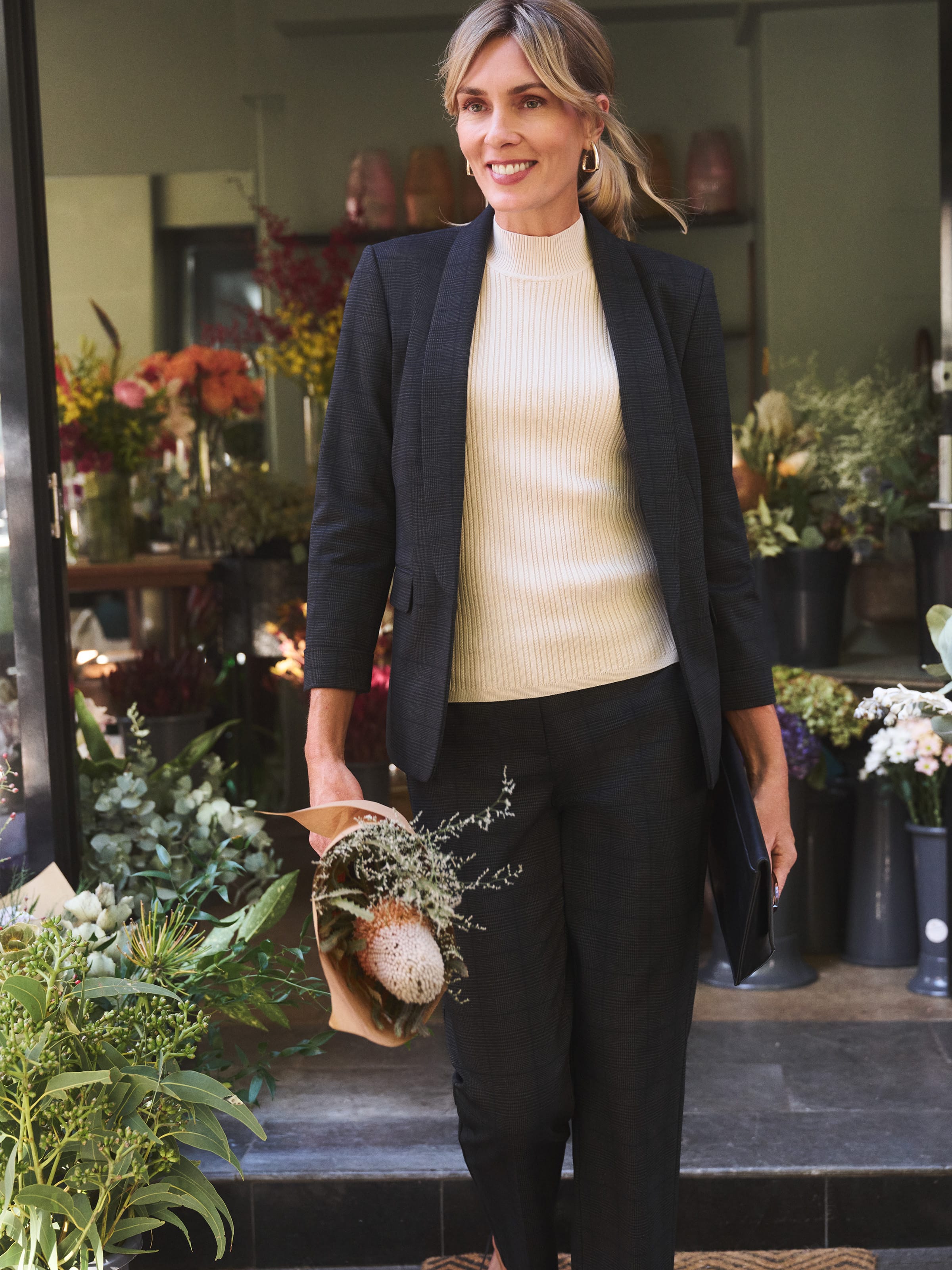 Delany Ponte Long Blazer