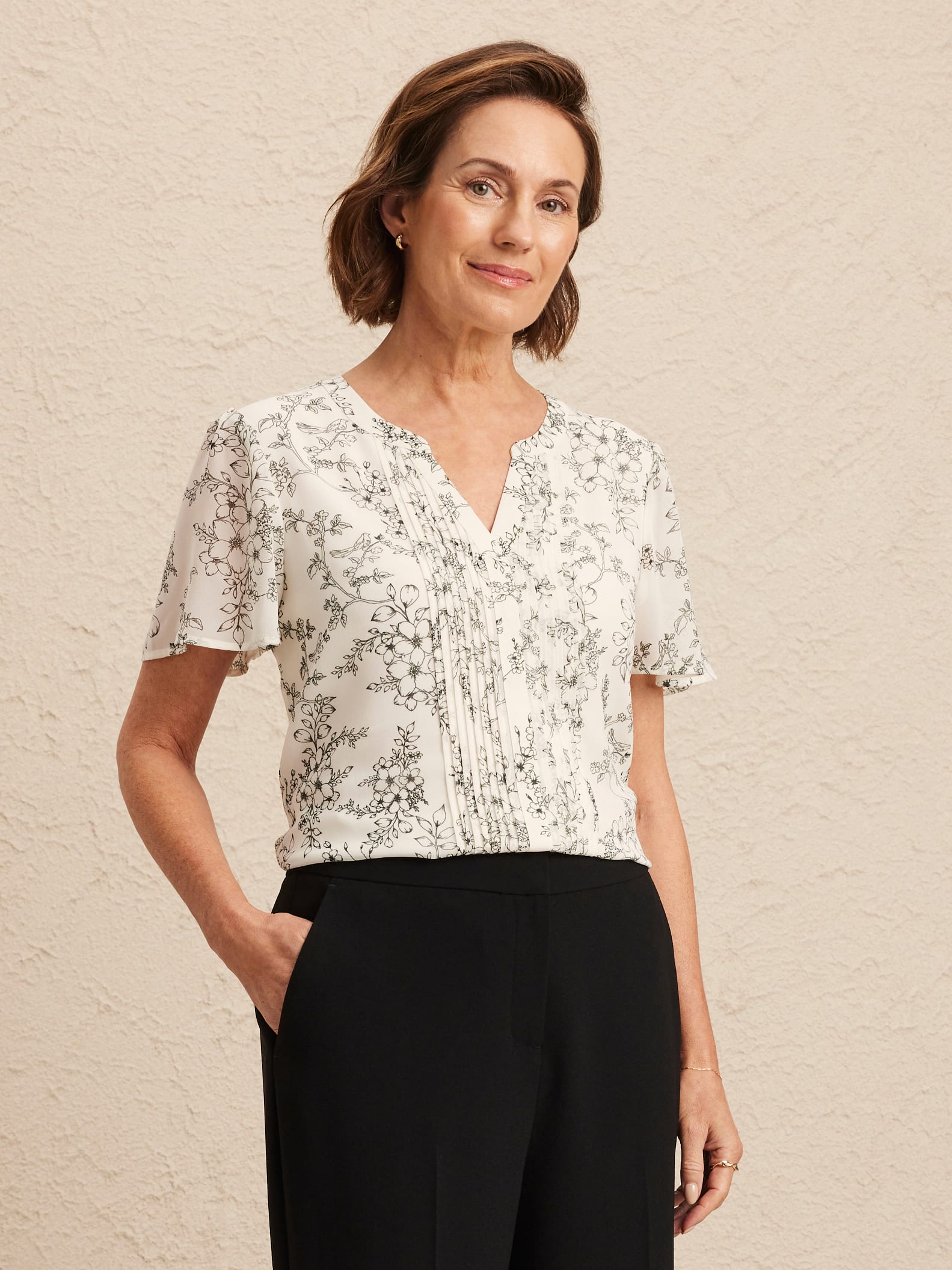 Caitlin Pintuck Blouse
