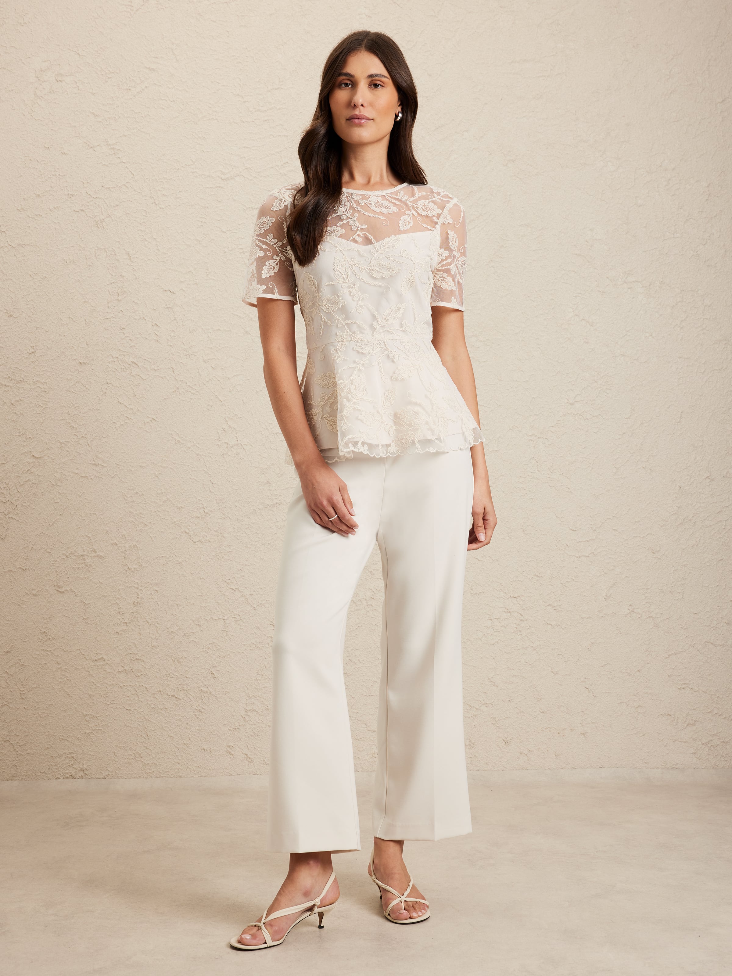 Winnie Embroidered Mesh Top
