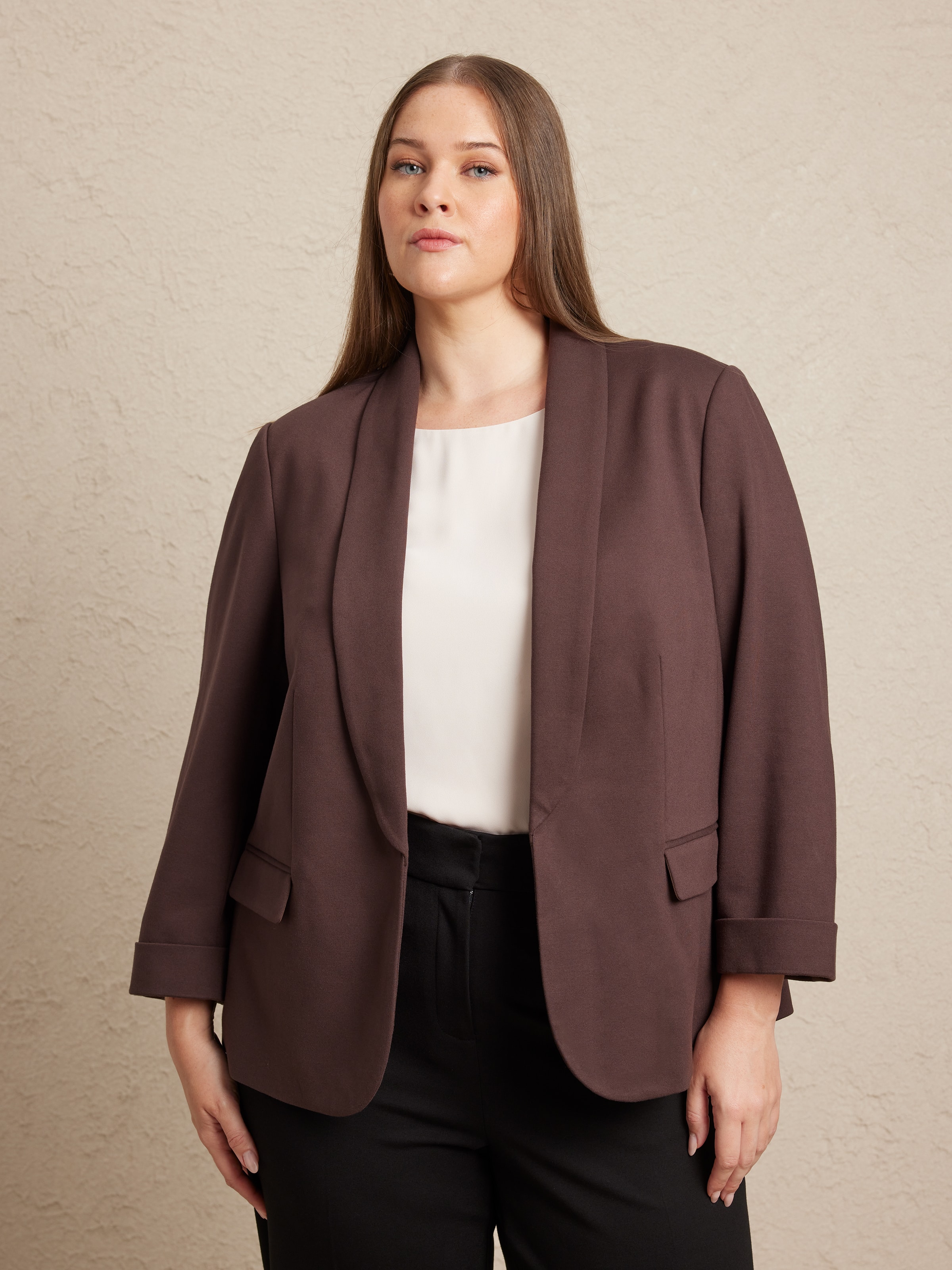 Curve Delany Ponte Long Blazer